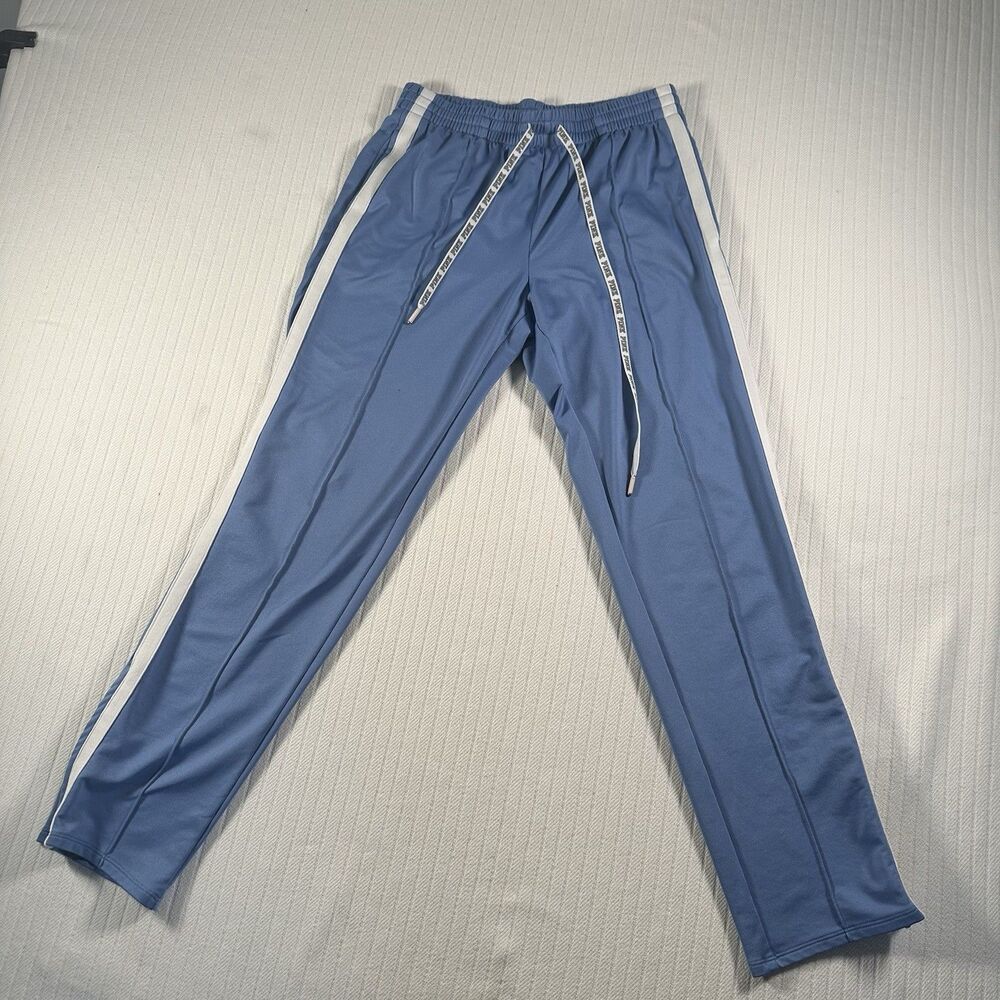 PINK Women’s S Blue Athletic Joggers Side Stripe Lounge Sweatpants Activewear